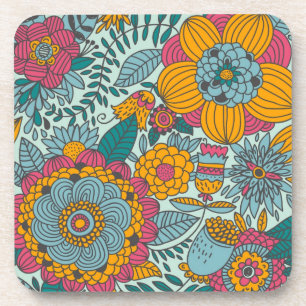Dessous-de-verre Motif floral coloré