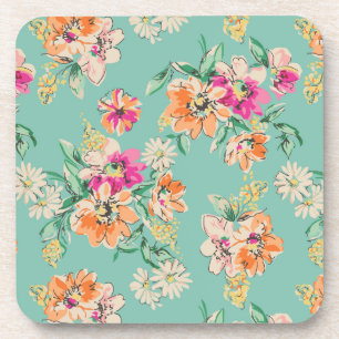 Dessous-de-verre Motif floral de croquis lumineux