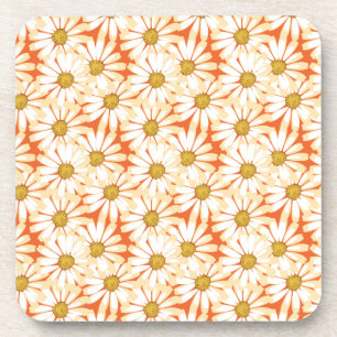 Dessous-de-verre Motif floral de marguerites assez blanches