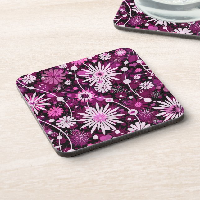 Dessous-de-verre Motif floral de Valentine (Côté gauche)