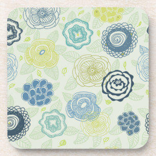 Dessous-de-verre Motif floral élégant avec les fleurs mignonnes