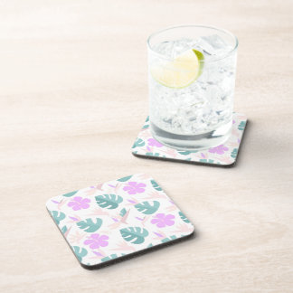 Dessous-de-verre Motif floral tropical pastel