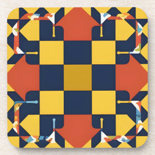 Dessous-de-verre Motif géométrique abstrait avec flèches