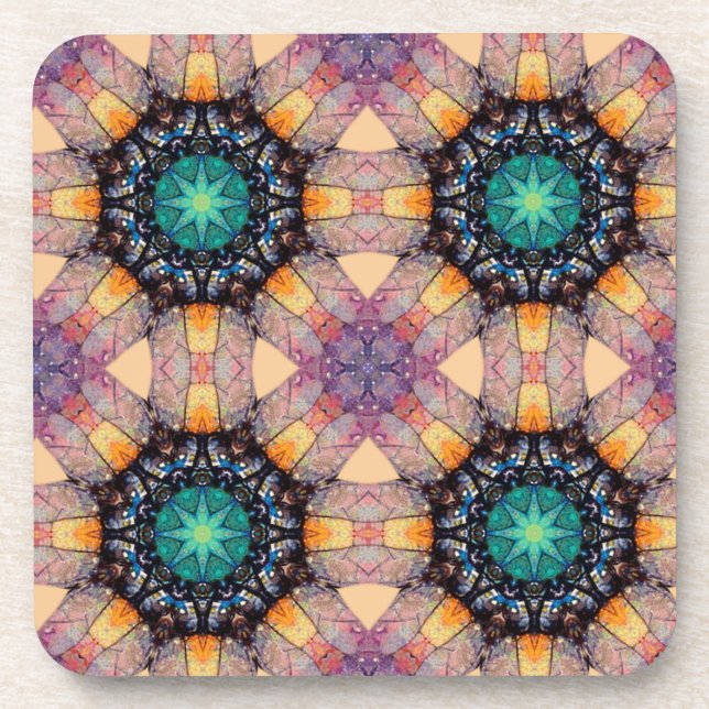 Dessous-de-verre Motif géométrique dynamique Accent bohème (Devant)