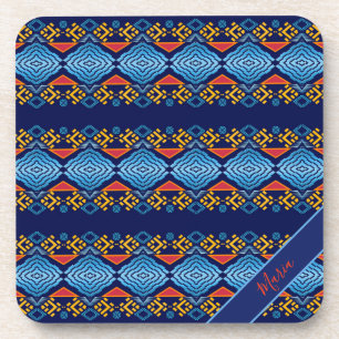 Dessous-de-verre motif géométrique ethnique