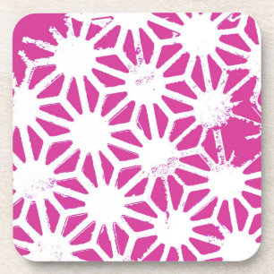 Dessous-de-verre Motif géométrique Fuchsia