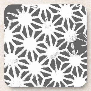 Dessous-de-verre Motif géométrique gris charbon