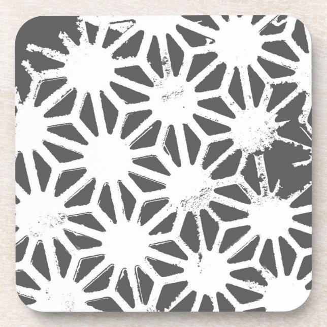 Dessous-de-verre Motif géométrique gris charbon (Devant)