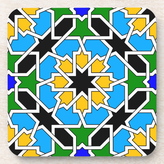 dessous de verre motif géométrique islamique (Devant)