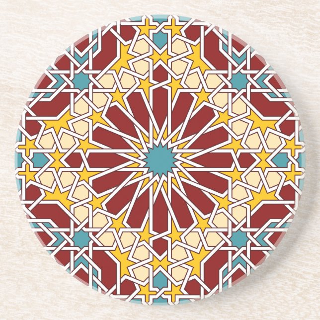 Dessous de verre motif géométrique islamique (Devant)