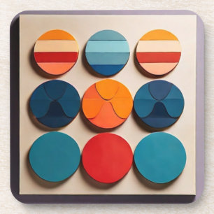 Dessous-de-verre Motif géométrique moderne du milieu du siècle