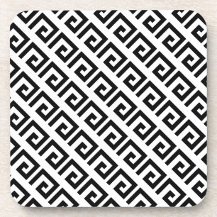 Dessous-de-verre Motif géométrique noir et blanc