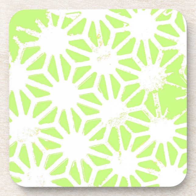 Dessous-de-verre Motif géométrique vert cime (Devant)