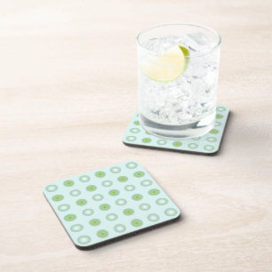 Dessous-de-verre Motif géométrique vert pastel et gris