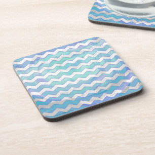 Dessous-de-verre Motif Glacier Blue Chevron