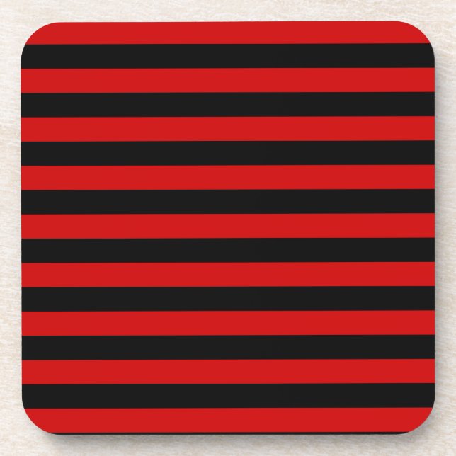 Dessous-de-verre Motif Gras noir et rouge (Devant)