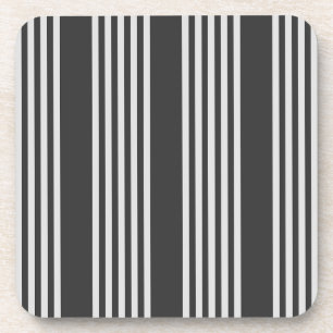 Dessous-de-verre Motif gris clair et charbon cinq bandes