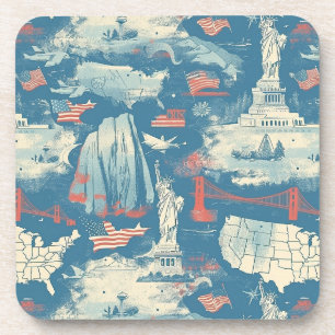 Dessous-de-verre Motif historique vintage-américain (3)