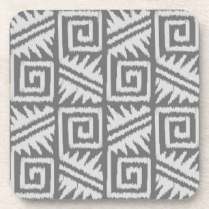 Dessous-de-verre Motif Ikat Aztec - Nuances de gris / gris