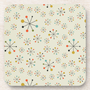 Dessous-de-verre Motif inspiré atomique de la moitié du siècle