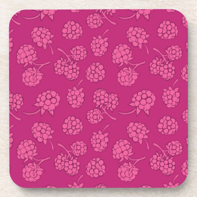 Dessous-de-verre Motif magenta de baie (Devant)