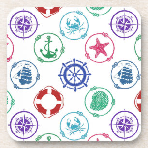 Dessous-de-verre Motif marin coloré