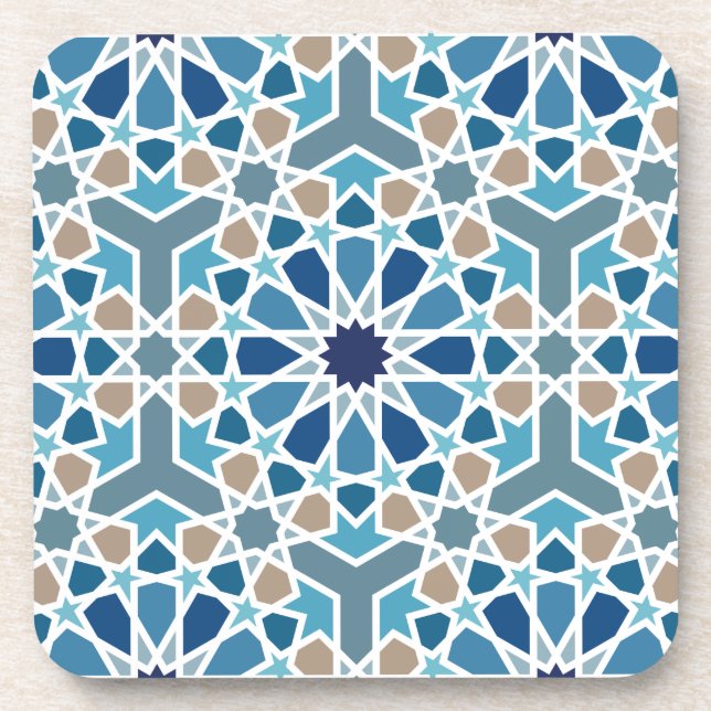 Dessous-de-verre Motif marocain en carreaux (Devant)