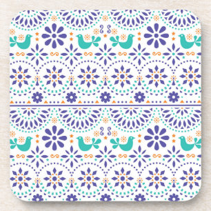 Dessous-de-verre Motif mexicain d'art populaire de tuile d'oiseau