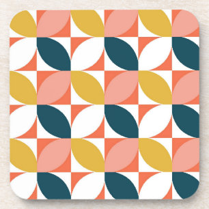 Dessous-de-verre Motif moderne de feuille de la moitié du siècle