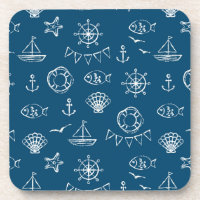 Motif nautique 2 de dessin de craie