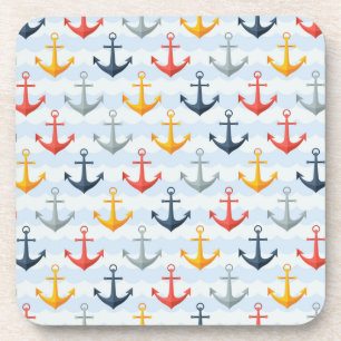 Dessous-de-verre Motif nautique avec des Ancres