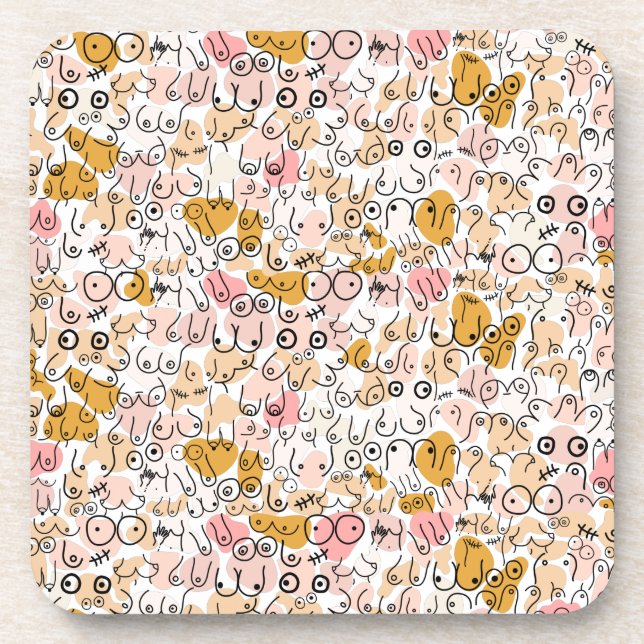 Dessous-de-verre motif neutre pastel (Devant)