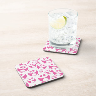 Dessous-de-verre Motif Panda rose et blanc Kawaii Baby