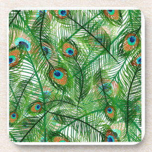 Dessous-de-verre Motif Peacock plumes