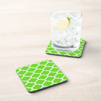 Dessous-de-verre Motif Quatrefeuilles Marocain Vert Citron Frais