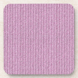 Dessous-de-verre Motif rayé corduroy rose décontracté
