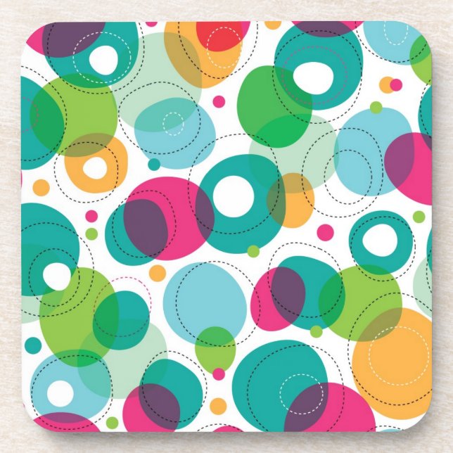 Dessous-de-verre Motif rond d'enfants de bulles (Devant)
