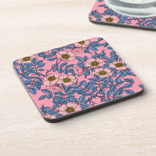 Dessous-de-verre Motif rose de chien (Côté gauche)
