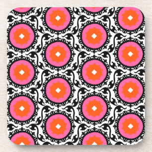 Dessous-de-verre Motif rose de Suzani