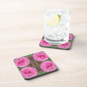 Dessous-de-verre Motif Rose Rose