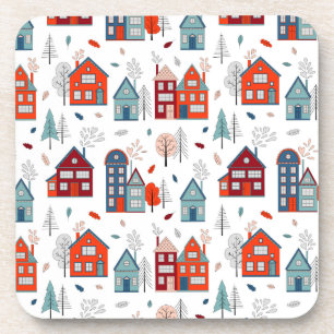 Dessous-de-verre Motif scandinave d'art populaire de Chambre
