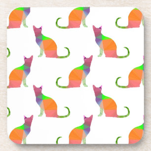 Dessous-de-verre Motif Silhouette de chat à basse densité