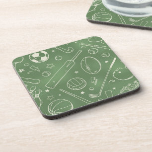 Dessous-de-verre Motif sportif vert