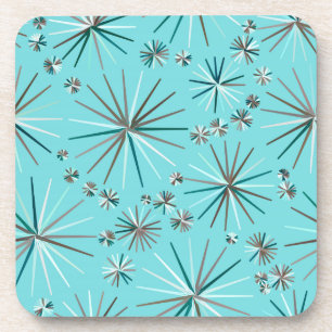 Dessous-de-verre Motif Spoutnik du milieu du siècle, Bleu des Oeufs