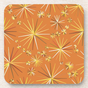 Dessous-de-verre Motif Spoutnik du milieu du siècle, Terracotta