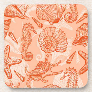 Dessous-de-verre Motif tiré par la main de mer