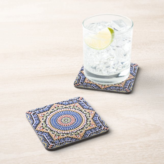 Dessous-de-verre Motif traditionnel de tuile d'Azulejo de Portugais (Côté Droit)