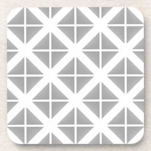 Dessous-de-verre Motif triangle gris tendance