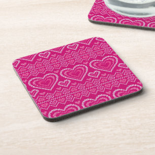 Dessous-de-verre Motif tricoté par Saint-Valentin 2