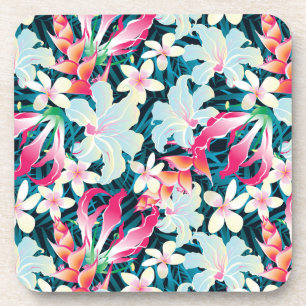 Dessous-de-verre Motif tropical coloré